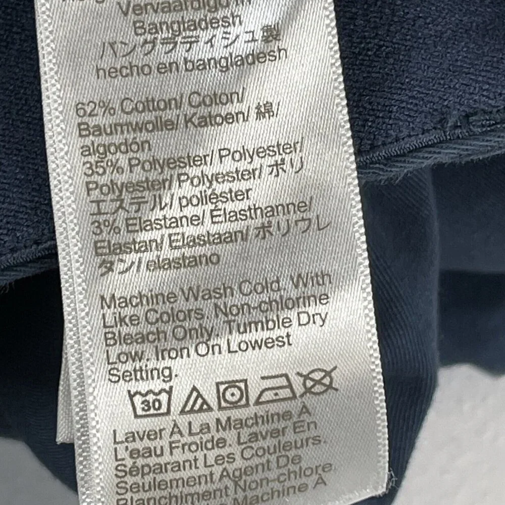 J Crew Thompson‎ Flex Pants Men's Size 36 Blue Cotton Poly Stretch Office Career